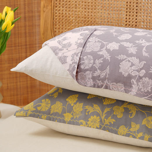 复古花卉枕巾全棉高档轻奢高级感四季通用高端舒适耐用亲肤 商品图4