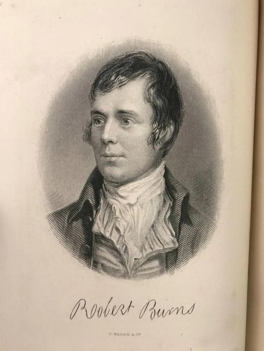 约19世纪后期 彭斯诗集 1幅肖像插图 全真皮精装32开 商品图3