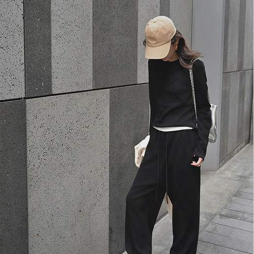 【顺丰包邮】95458 洛诗琳青绒发热*打底衫秋冬百搭打底上衣6815 商品图1