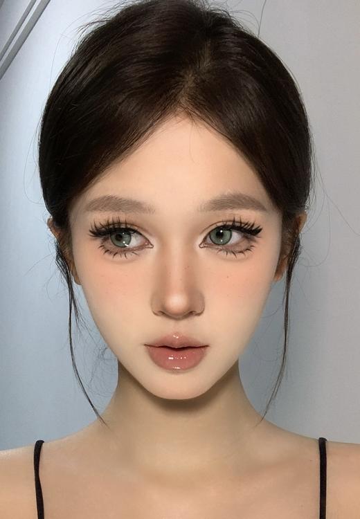 pinkg  半年抛美瞳 绿幽灵 直径14.5mm着色13.8mm 商品图2