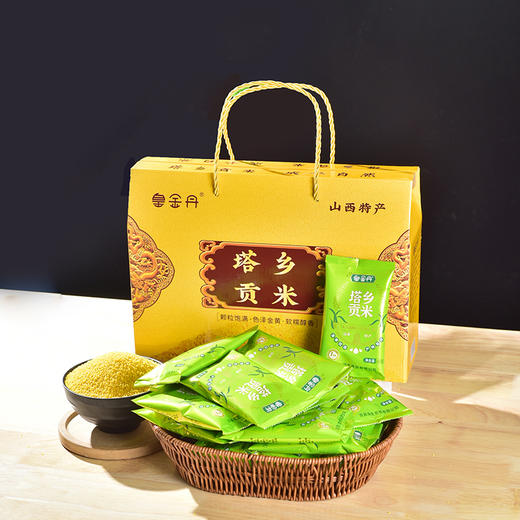 【皇金丹】塔乡贡米礼盒4斤/箱 精选农家小米 米油浓厚 色泽金黄 商品图4
