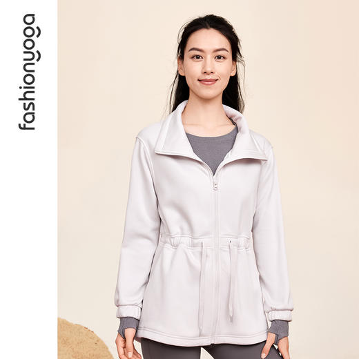 凡圣瑜伽加绒中长款休闲外套F14876 商品图6