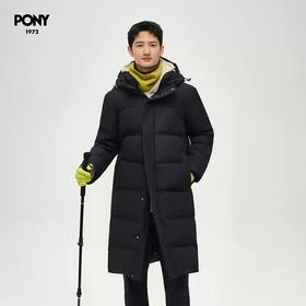 4.9折【自营】pony/波尼  秋冬新品男子锁温保暖灰鸭绒羽绒服 244M2OF12BK