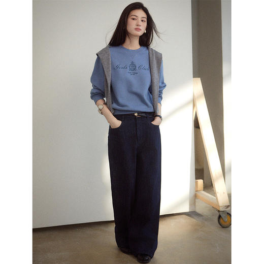 Even Vintage|经典百搭 秋季新款宽松茧型阔腿裤显瘦休闲裤牛仔裤 商品图3