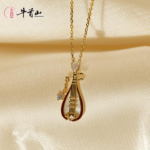 牛首山飞天琵琶系列吊坠银镀金耳坠银镀金敦煌元素珐琅工艺国潮风 商品图1