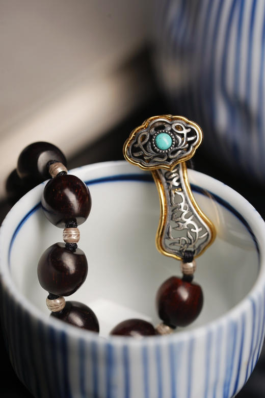 月历银｜小叶紫檀银如意 商品图9