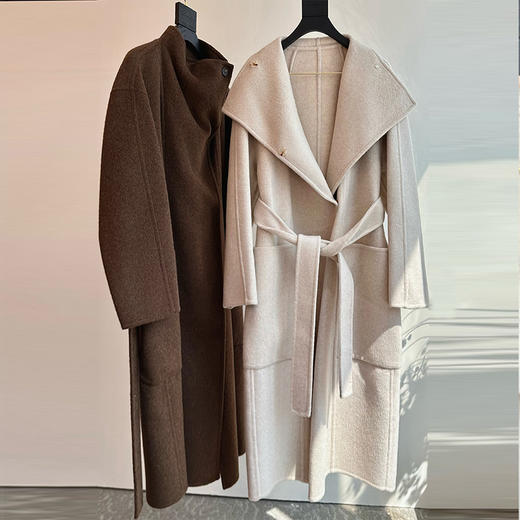 【顺丰包邮】95629 洛诗琳韩版百搭立领骆驼绒保暖中长毛呢外套247622 商品图3