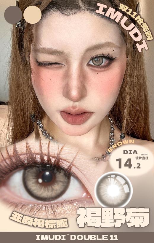 imudi 灰泥泥/栗泥泥 巧/蓝女巫/褐野菊/白影子 灰 14.2mm  年抛 敏感眼慎 商品图2