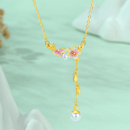 Winy925纯银樱花物语项链送女友闺蜜节日生日礼物 商品图0