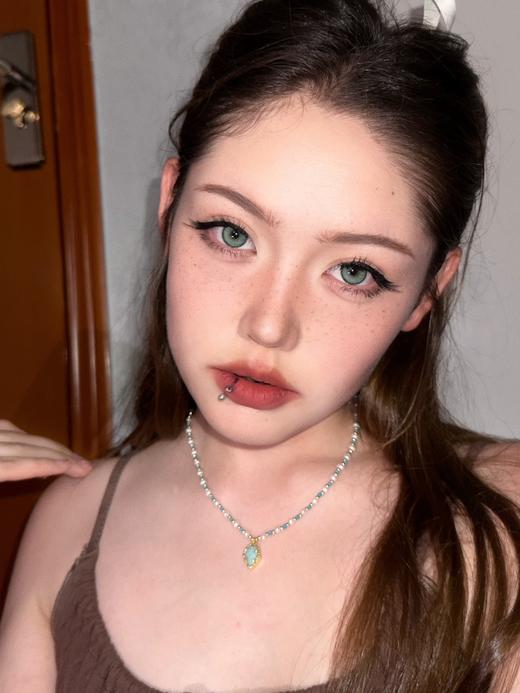 pinkg  半年抛美瞳 绿幽灵 直径14.5mm着色13.8mm 商品图6