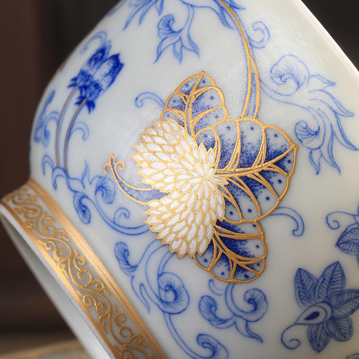 一儒堂西番莲堆金小撇口杯 商品图7