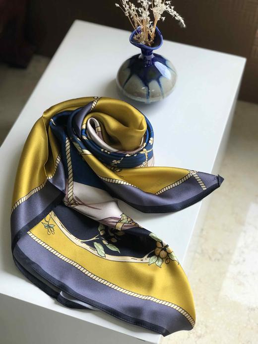 优品堂【花魁方巾】桑蚕丝90x90方巾 商品图4