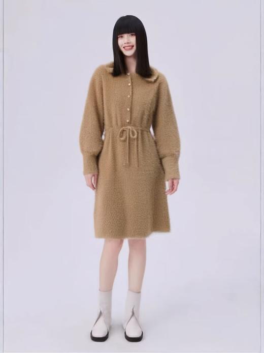 开年清仓价 【连衣裙】促➡️不掉毛 eggsshop品牌仿水貂绒厚款连衣裙-喜出 商品图1