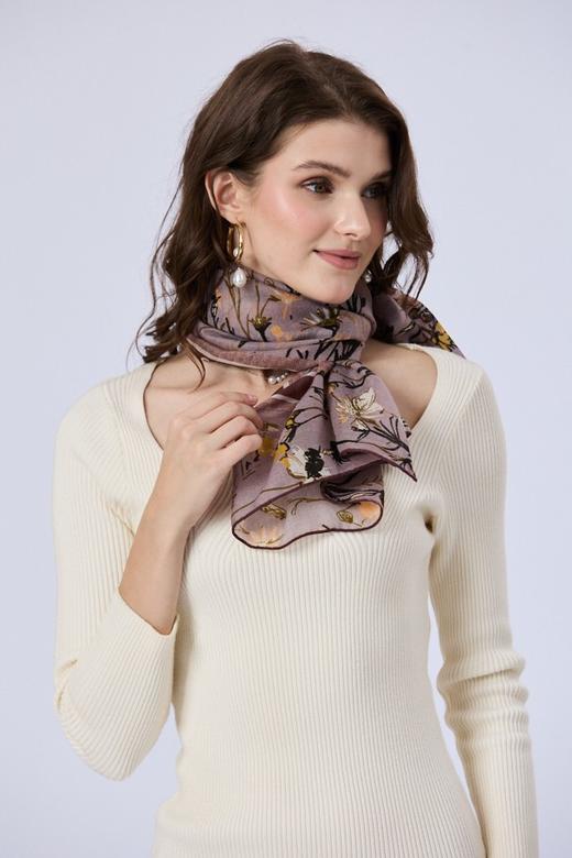 优品堂【素时锦年2】100x100精品绵羊毛方巾 商品图11