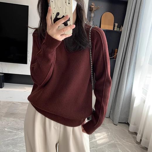 24秋冬- 肩线显瘦坑条密针合身款内搭毛衣【包邮/三天无理由退换】 商品图11