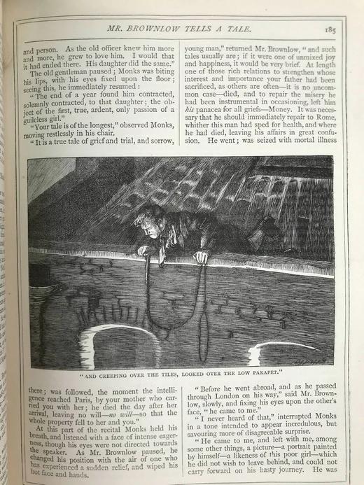 约19世纪后期 狄更斯《雾都孤儿/马丁·瞿述伟》 87幅插图 真皮精装16开 商品图5