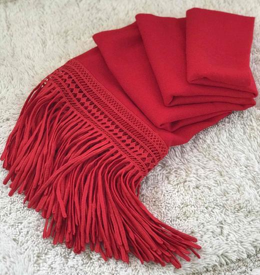 优品堂【流连翩翩】羊毛🐑围巾披肩两用 商品图6