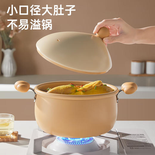 炊大皇 布偶20cm汤锅 不粘锅 煲汤炖煮熬粥汤奶锅 明火专用 BO20TG 商品图2