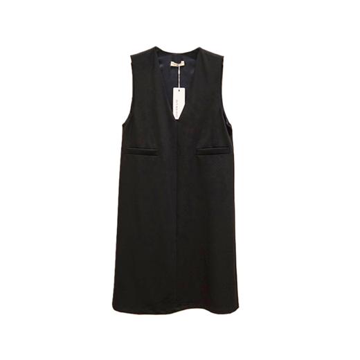 VIVIAN LIU薇薇安刘R2454101秋女装新款宽松中长款无袖背心马甲裙 商品图4