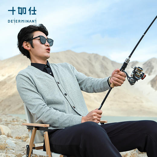 十如仕针织法式罗纹美利奴羊毛混纺开衫FS07 商品图1