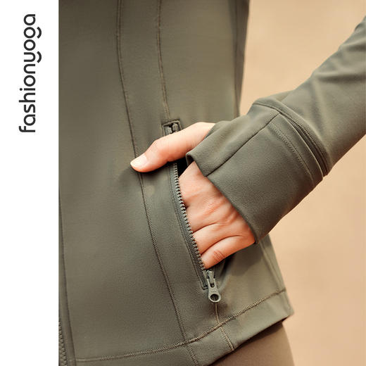 凡圣瑜伽高端气质塑形长款外套FC13859 商品图8