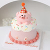 【粉红小猪】粉粉嫩嫩的可爱小猪-水果夹心生日蛋糕 商品缩略图0