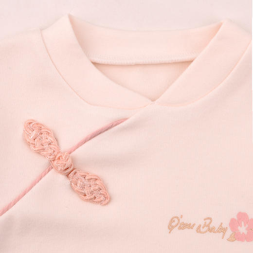 棉果果专柜同款冬季新品女童中国风半高领打底衫T恤M522140424655 商品图2