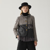 谜底拼接感外套女2024冬新品特色淑女千鸟格小香风外套244MW1655 商品缩略图0