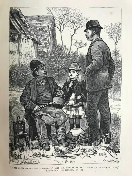 约19世纪后期 狄更斯《圣诞故事集/美国游记与意大利游记》 41幅插图 真皮精装16开 商品图5