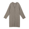 谜底长款针织开衫女2024冬新品慵懒风纯色羊毛保暖毛衣244MZ1869 商品缩略图4