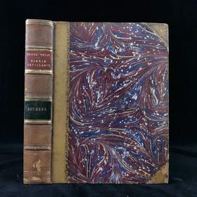 约19世纪后期 狄更斯《雾都孤儿/马丁·瞿述伟》 87幅插图 真皮精装16开