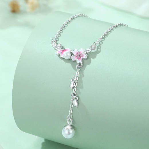 Winy925纯银樱花物语项链送女友闺蜜节日生日礼物 商品图1