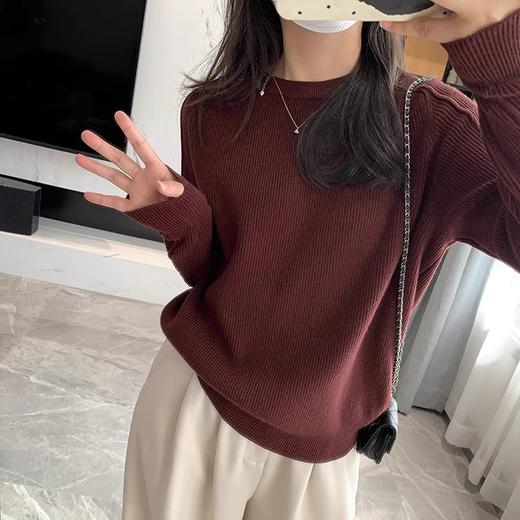 24秋冬- 肩线显瘦坑条密针合身款内搭毛衣【包邮/三天无理由退换】 商品图10