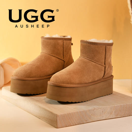 澳洲UGG低筒厚底羊皮毛一体雪地靴女士秋冬鞋女鞋 商品图4