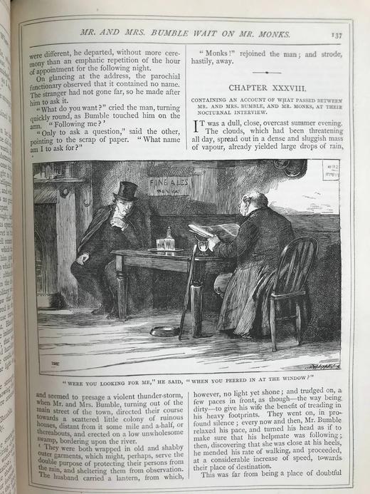 约19世纪后期 狄更斯《雾都孤儿/马丁·瞿述伟》 87幅插图 真皮精装16开 商品图10