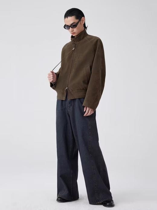 Simple Project/K242100/双腰带棕色剑道牛仔长裤 商品图0