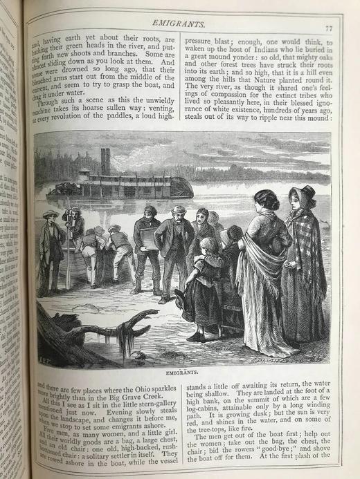 约19世纪后期 狄更斯《圣诞故事集/美国游记与意大利游记》 41幅插图 真皮精装16开 商品图13