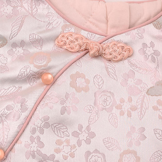 棉果果专柜同款冬季新品女童中国风锦缎夹棉背心裙M522200824658 商品图4