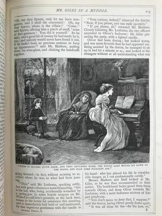 约19世纪后期 狄更斯《雾都孤儿/马丁·瞿述伟》 87幅插图 真皮精装16开 商品图13