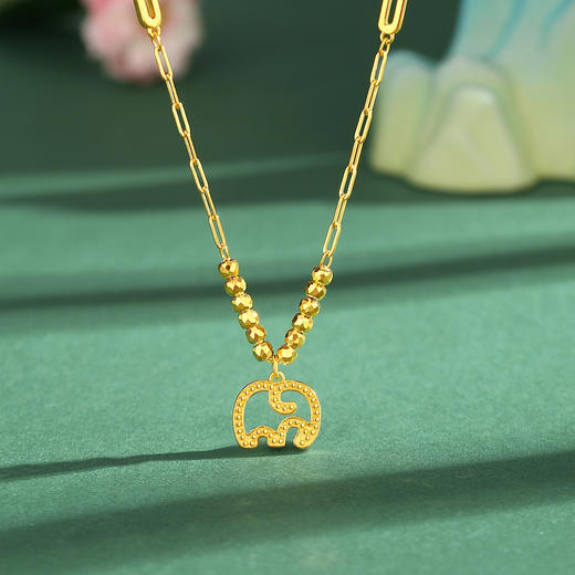 Winy925纯银吉祥小象项链送女友闺蜜节日生日礼物 商品图3