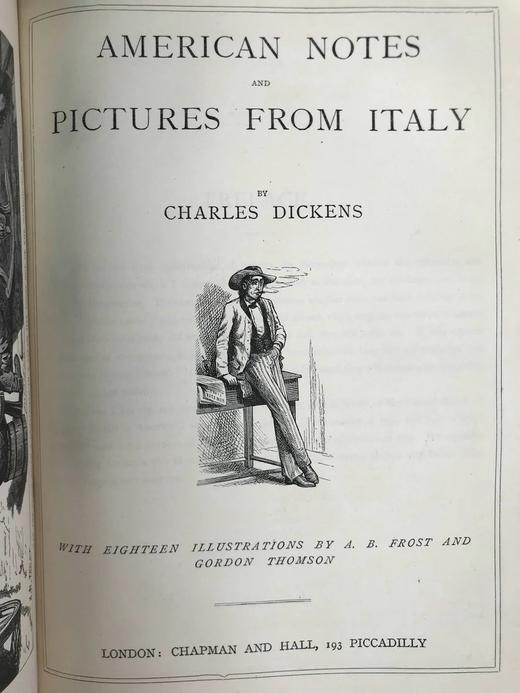 约19世纪后期 狄更斯《圣诞故事集/美国游记与意大利游记》 41幅插图 真皮精装16开 商品图3