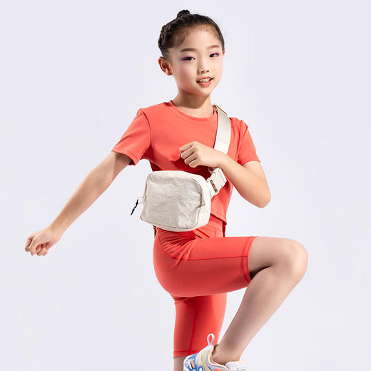 跃牌【欲动春风】儿童系列 新款亲肤速干运动舞蹈瑜伽健身圆领T恤23205 商品图1