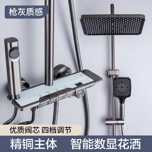 8237那拉提全铜花洒-枪灰 商品图0