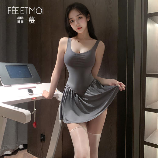 【情趣内衣】霏慕 日常外穿拉链开裆打野裙7841 商品图1