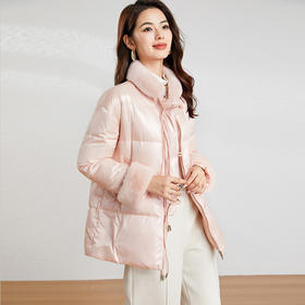 【高货kbnq】全新升级【铂金会员735/天猫989/差价254】(21147) 洛诗琳2024秋冬高级感国风小个子立领保暖短款羽绒服