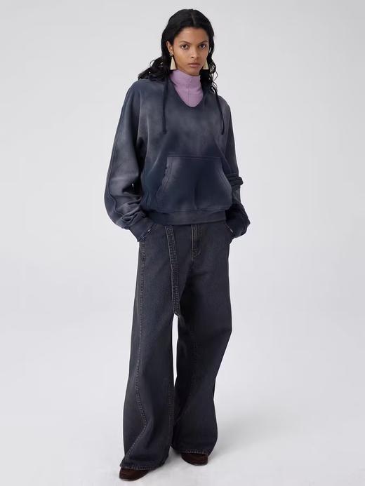 Simple Project/Y24177/短宽挖领做旧卫衣 商品图1