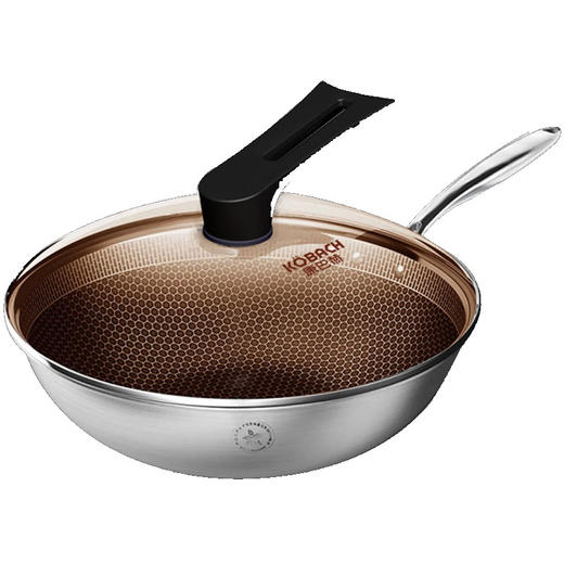 康巴赫304全花纹三层钢炒锅 商品图4