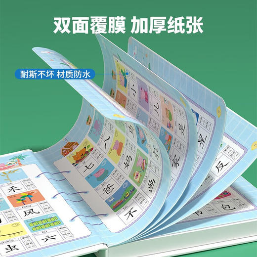 小猪佩奇 跟我一起学汉字点读发声书 硬壳精装正版会说话点读发声书3-6岁幼儿启蒙有声早教认知书 商品图2