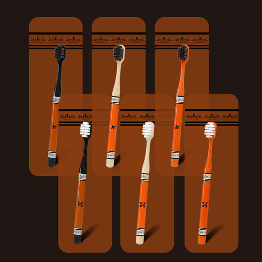 「轻奢颜值！6支装礼盒」高颜值宽头牙刷 成人家用旅行情侣细丝软毛牙刷口腔护理 商品图3