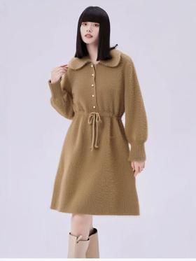开年清仓价 【连衣裙】促➡️不掉毛 eggsshop品牌仿水貂绒厚款连衣裙-喜出